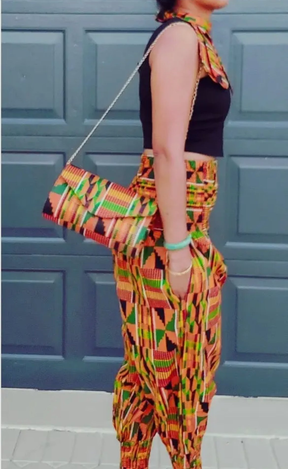 High Waist Kente Harem Pants