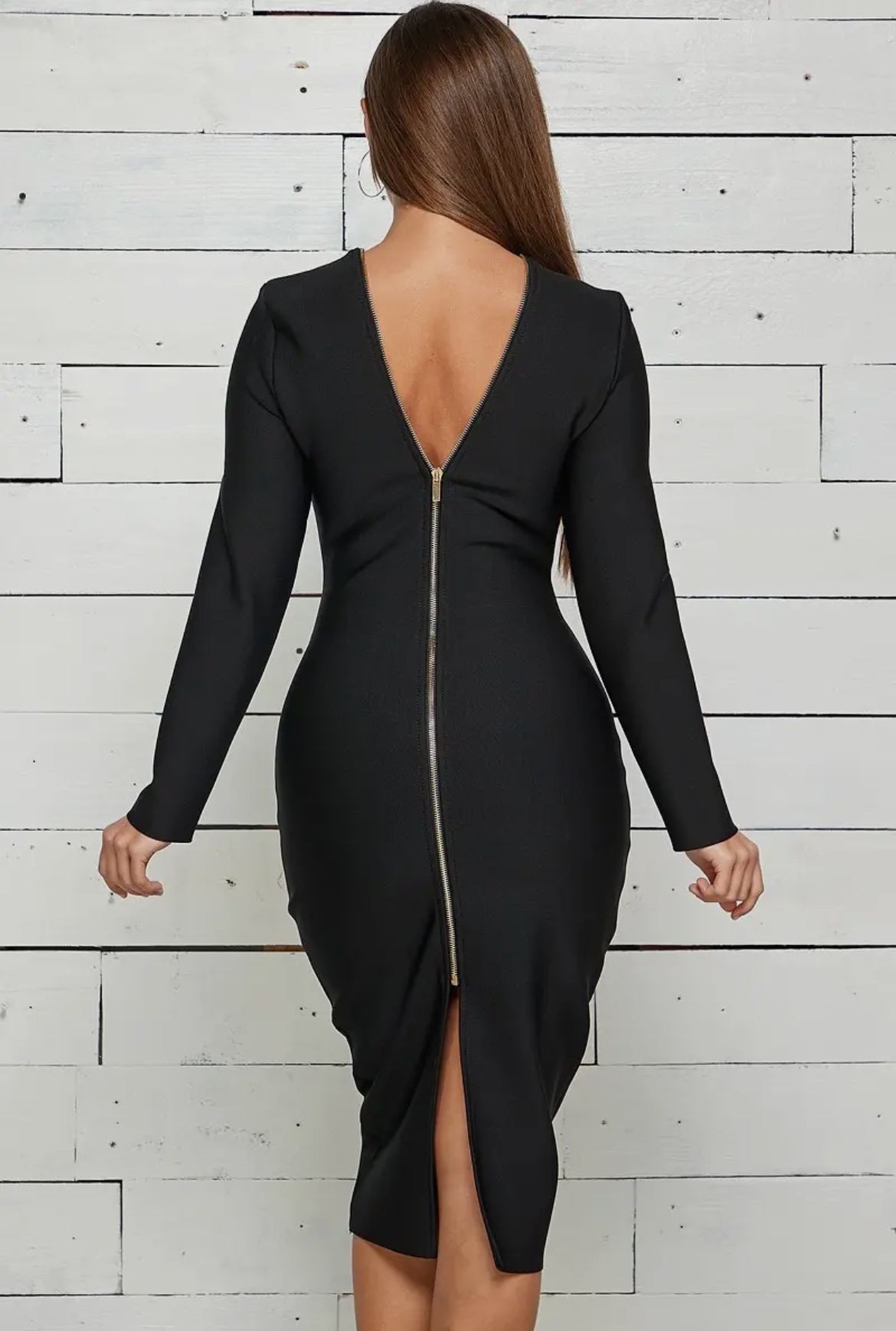 Deep V Back Bandage Dress