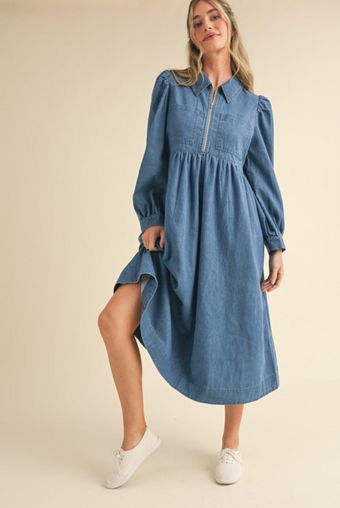 Denim Midi Dress