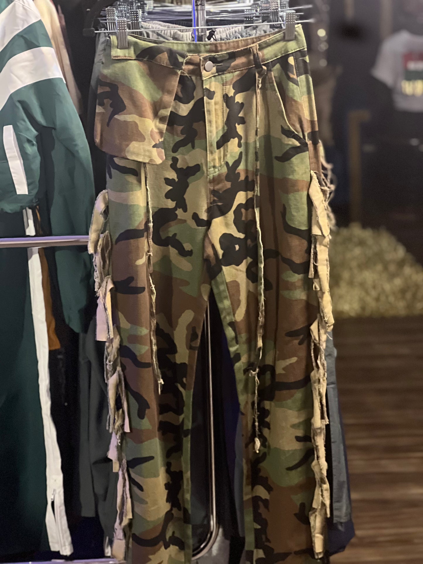 Camo Fringe Pants