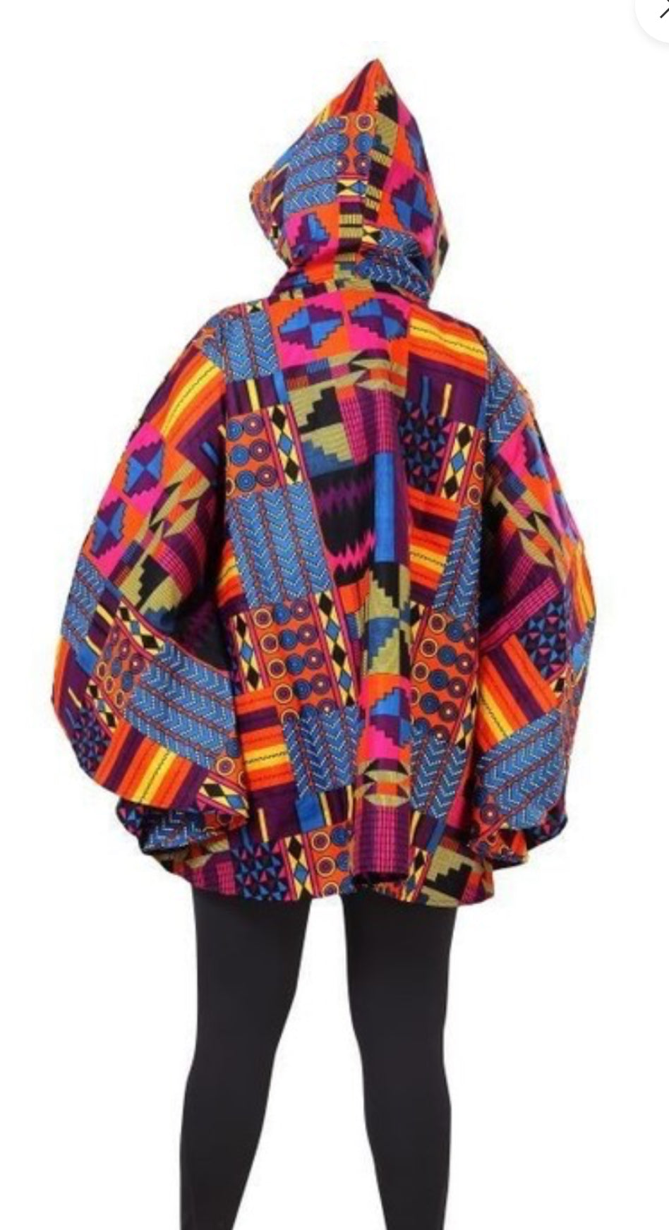African Print Poncho