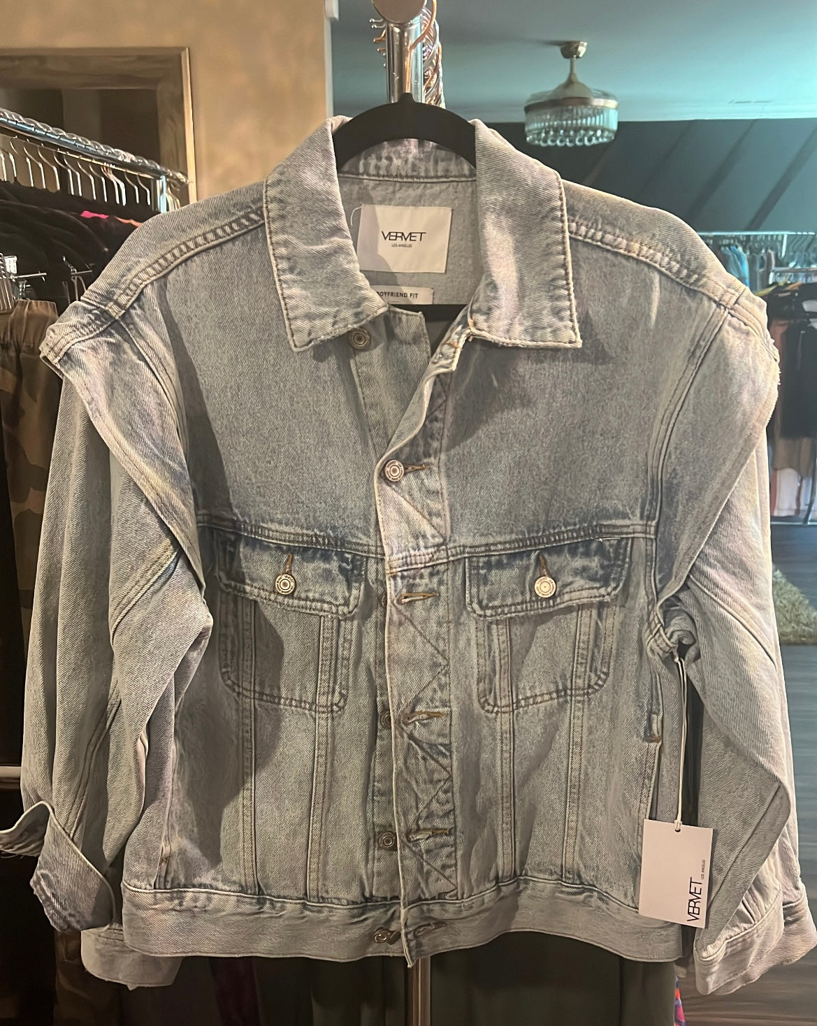 Boyfriend Distressed Denim Jacket