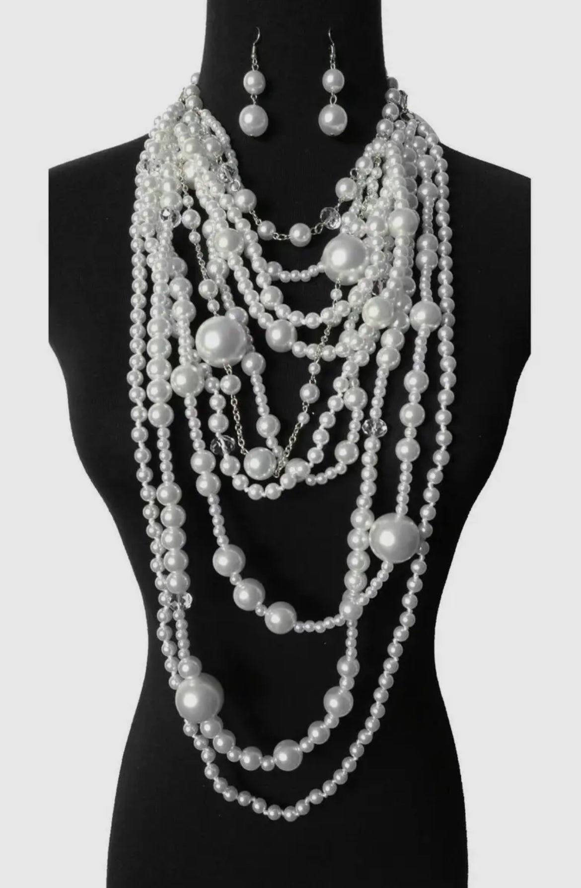 Strings of Pearls Necklace Set