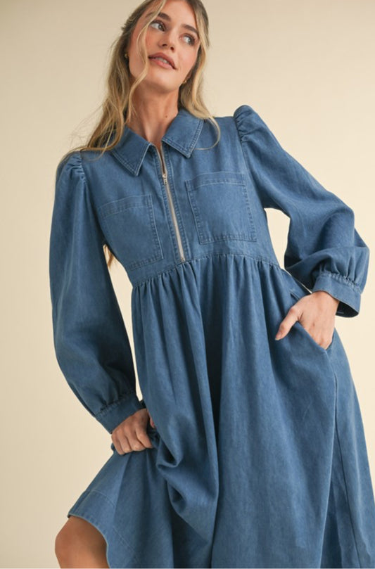 Denim Midi Dress