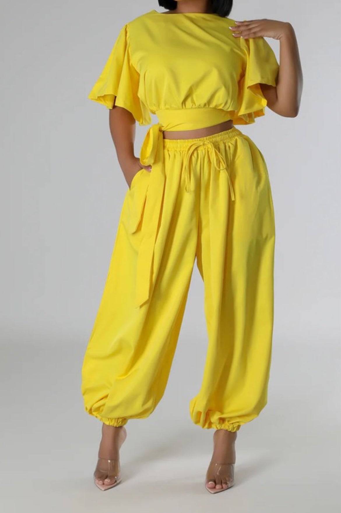 Fancy Wide Leg Pant Set